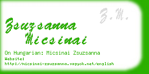 zsuzsanna micsinai business card